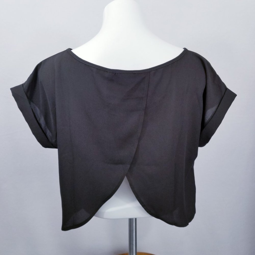Wet Seal Charcoal Tulip Back Charcoal Top - XL-NWT - Picture 3 of 5